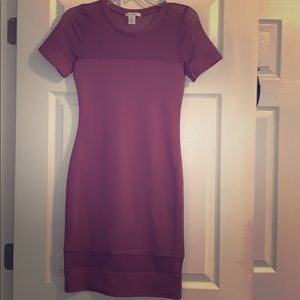 Purple Short sleeve dress.